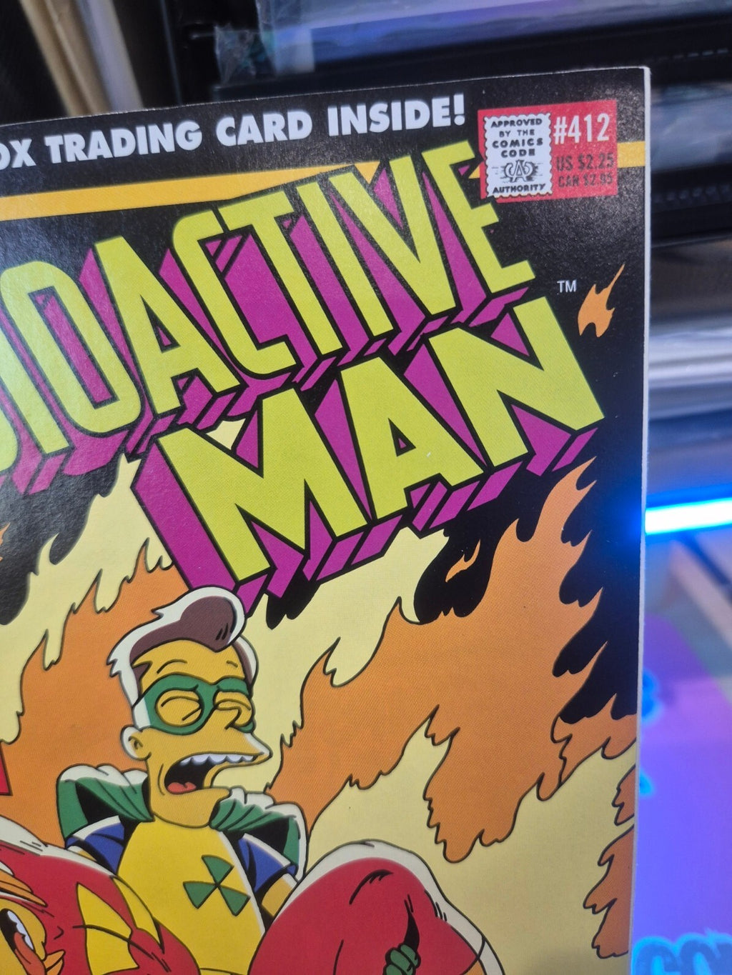 Radioactive Man #412, 1994, Bongo Comics, Trading Card Attached NM 9.4