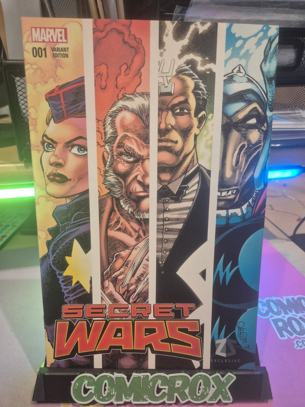 Secret Wars #1, 2015, Pat Broderick Exclusive Variant, Mylar, NM+