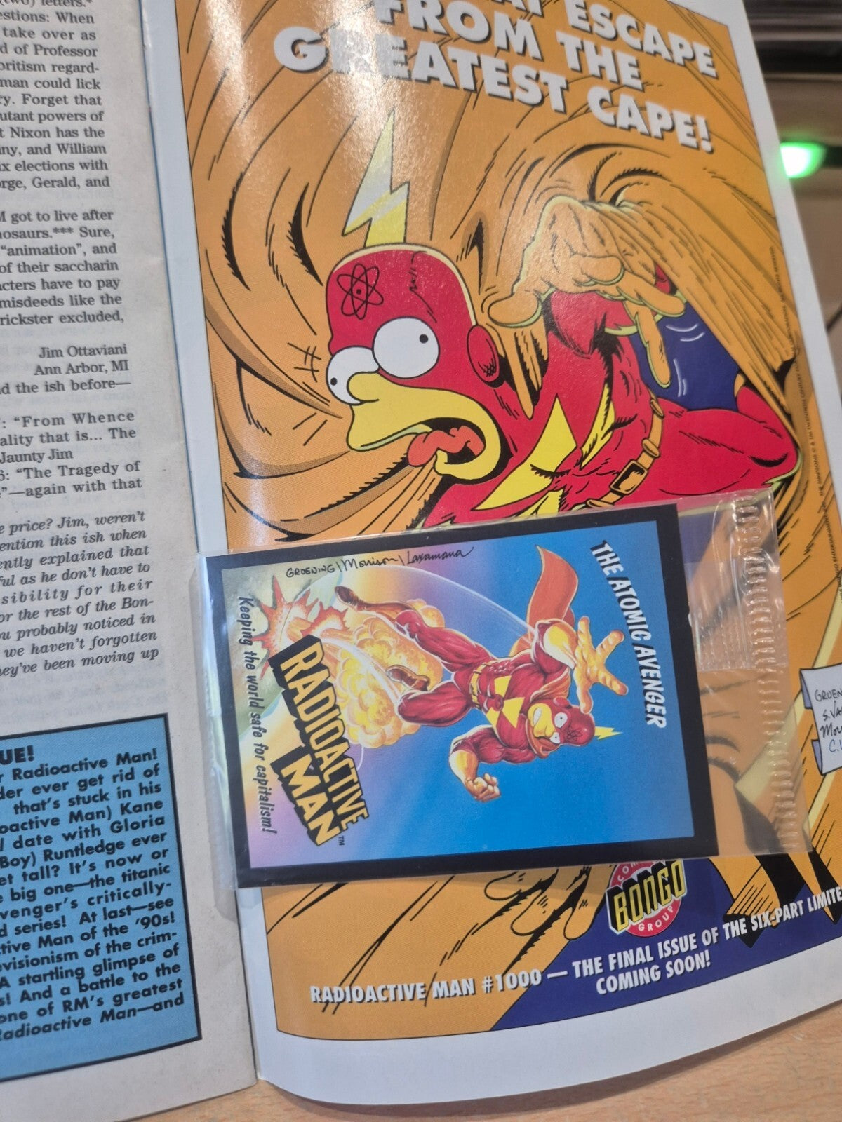 Radioactive Man #679, 1994, Bongo Comics, With Playing Card VF/NM