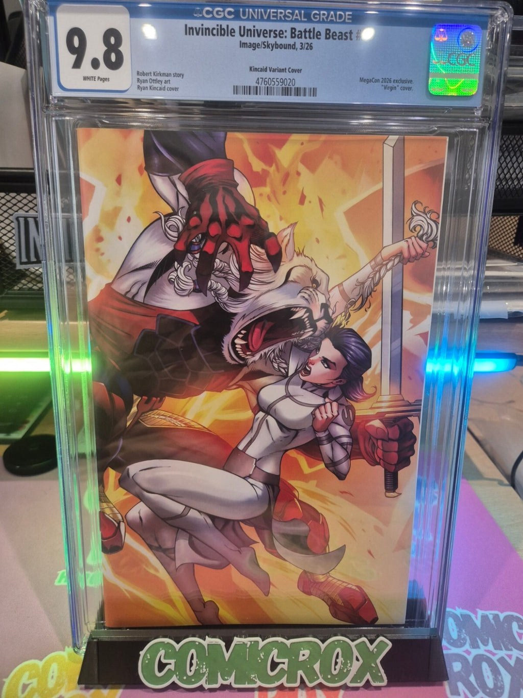 Battle Beast #7, CGC 9.8, Top Pop! Ryan Kincaid MegaCon Exclusive Ltd. 1000