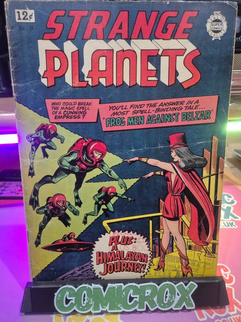 Strange Planets #18, 1964, Key Frogman V Belzar Battle, VG+ or Higher