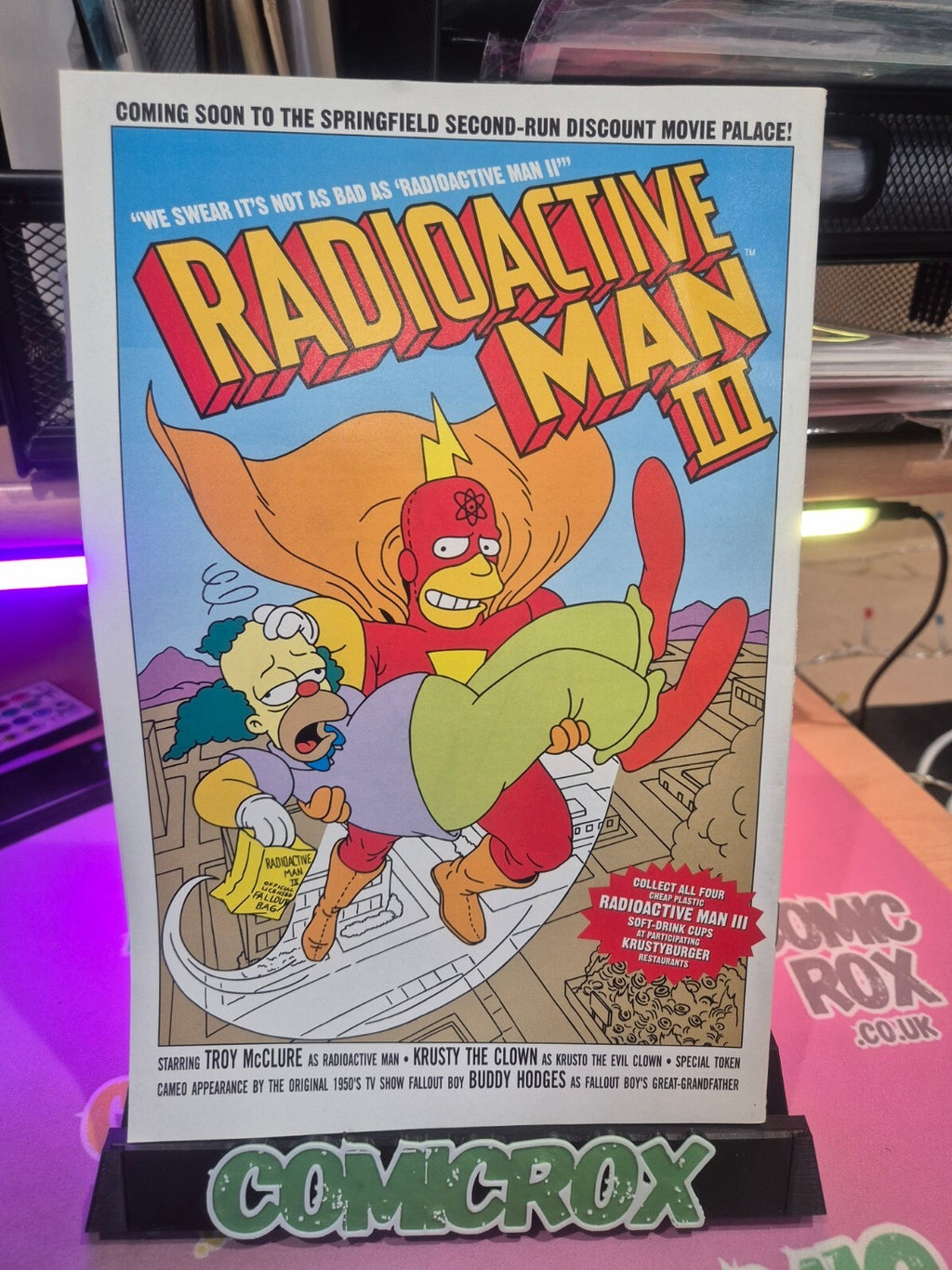 Radioactive Man #412, 1994, Bongo Comics, Trading Card Attached NM 9.4