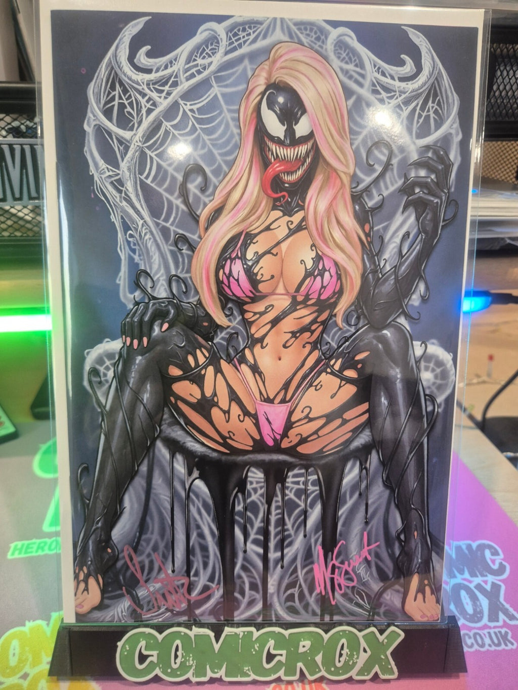 Gwenom - She-Venom Sketchbook by Surtur, Double Signed with COA