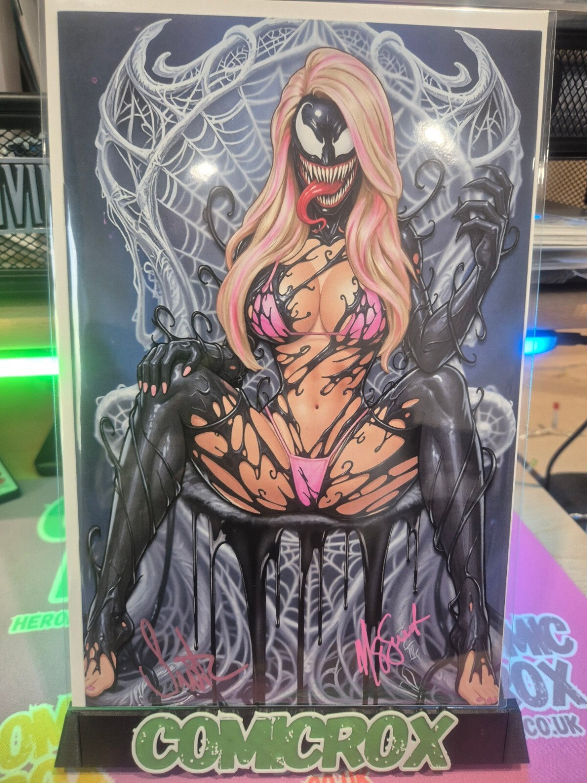 Gwenom - She-Venom Sketchbook by Surtur, Double Signed with COA