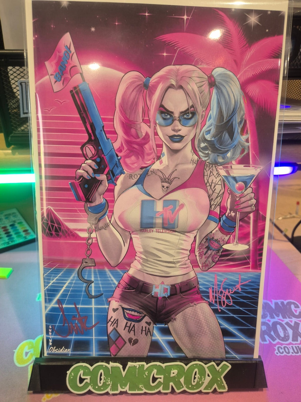 Harley TV (MTV Homage), Fright Weaver Exclusive by Surtur, Double Signed, NM+