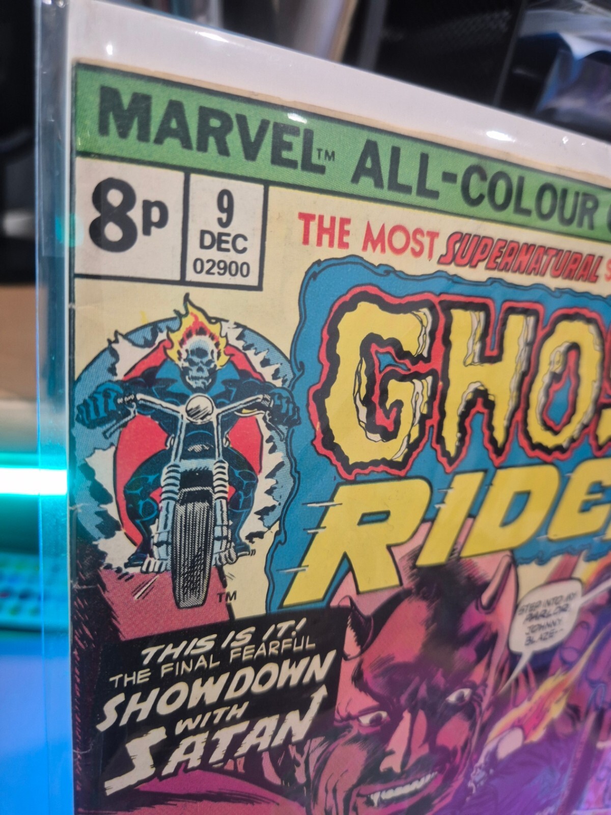 Ghost Rider #9, Mephisto as Satan, 1974, High Grade VF