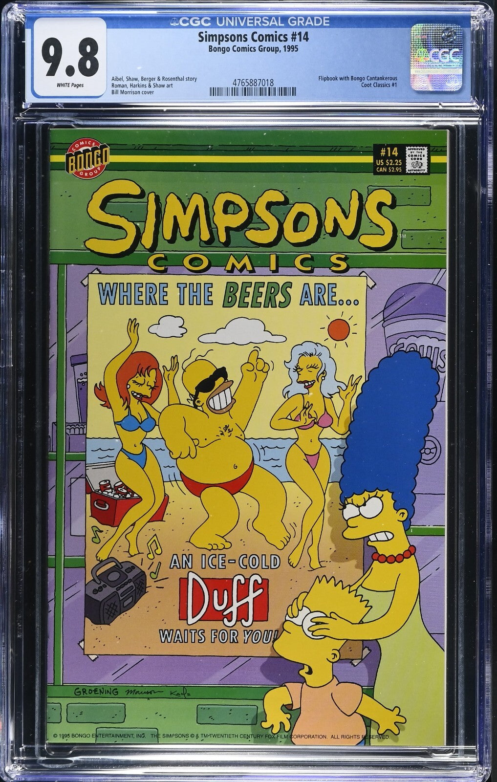 Simpsons Comics #14, CGC 9.8 TOP POP! 1995, Bongo Comics