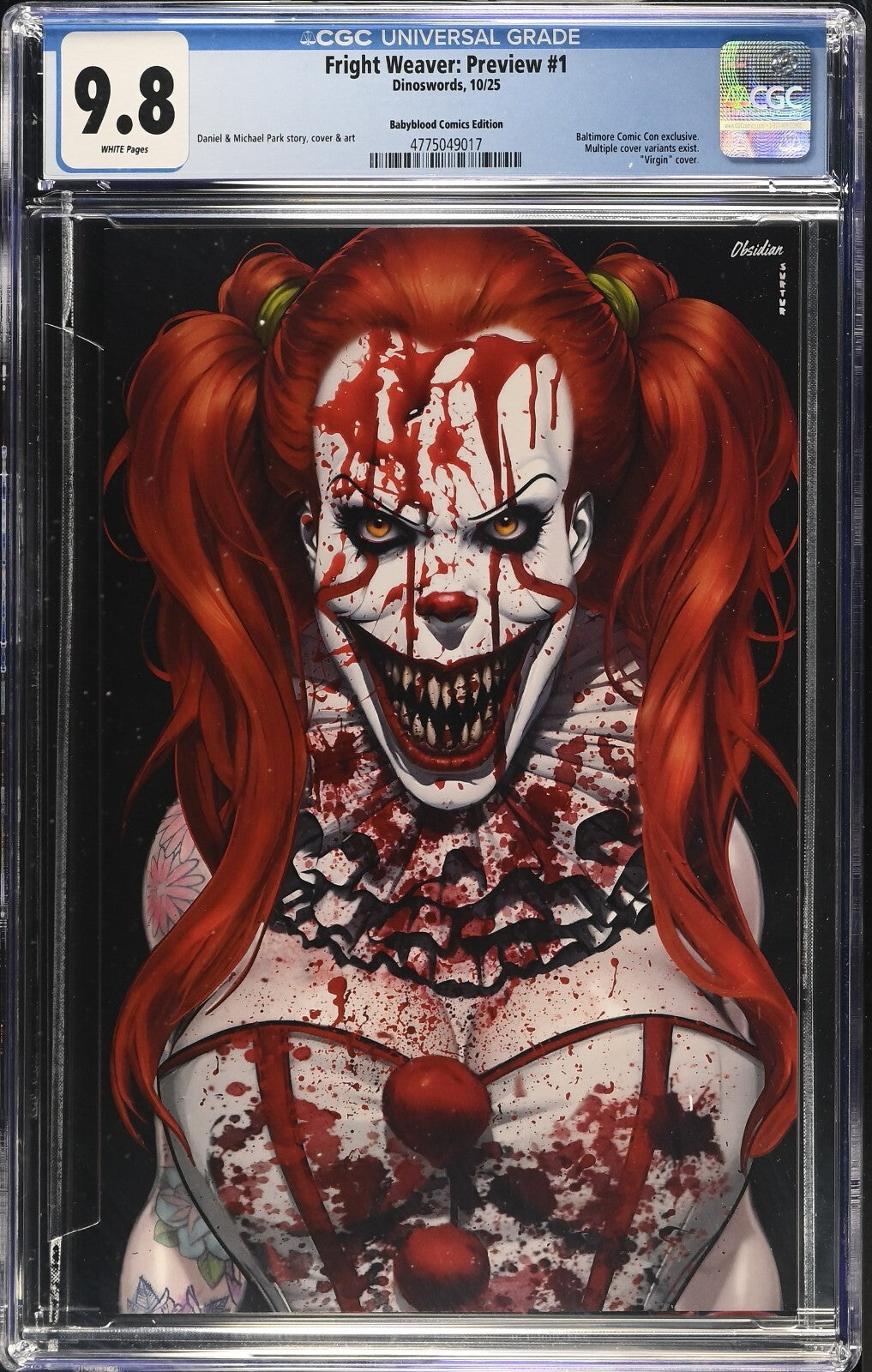 Fright Weaver, Pennywise the Clown, CGC 9.8, Baltimore Comic Con Exclusive