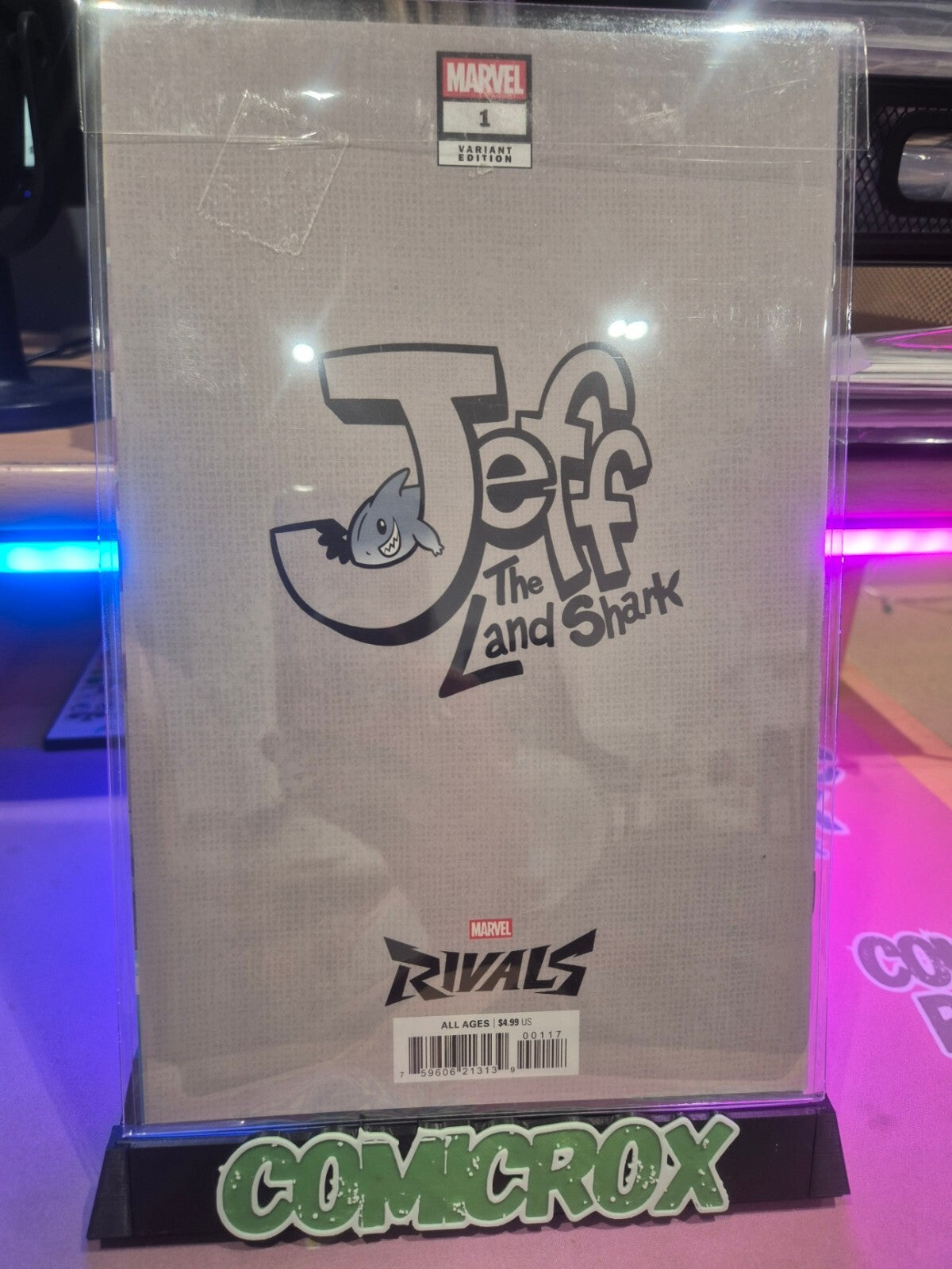 Jeff the Land Shark #1, Artgerm 1:100 Incentive Virgin Variant, NM+ 9.8, Mylar
