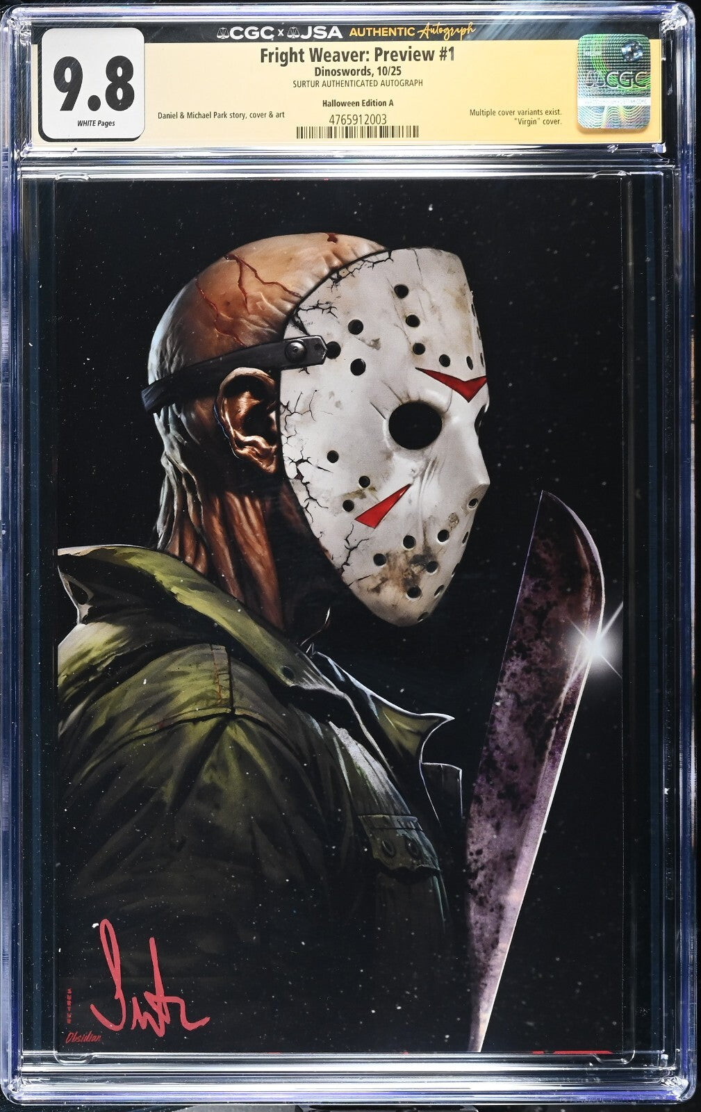 Fright Weaver Jason Vorhees, CGC/JSA 9.8, TOP POP! Friday 13th Halloween Edition