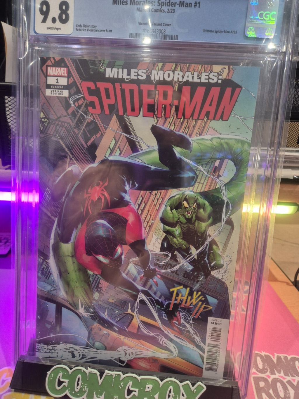 Miles Morales: Spider-Man #1, CGC 9.8, Rare 1:25 Federico Incentive Variant