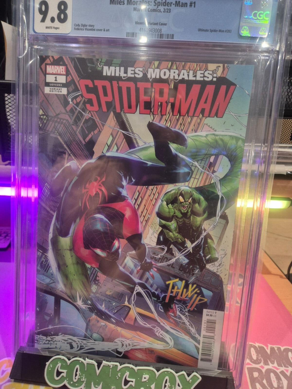 Miles Morales: Spider-Man #1, CGC 9.8, Rare 1:25 Federico Incentive Variant
