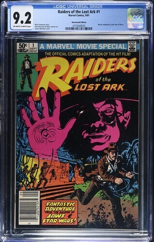 Raiders of the Lost Ark #1, CGC 9.2, 1981, Movie Adaptation, John Buscema