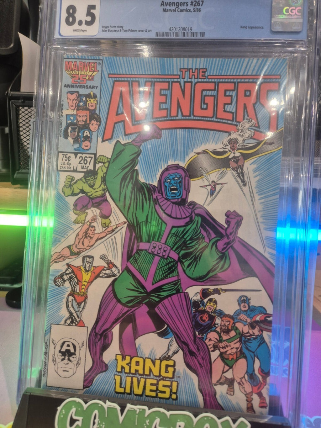 The Avengers #267, CGC 8.5, 1986, 1st team app. The Council of Kangs