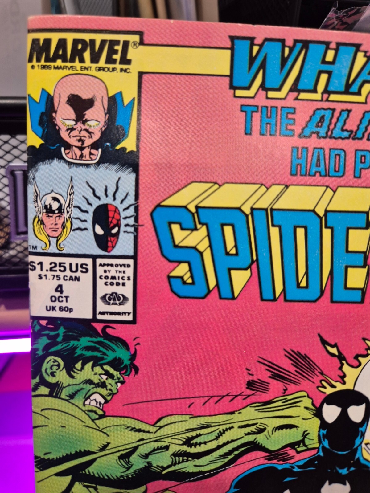 What If #4 (the alien costume had possessed Spider-Man), 1989, VF/NM+