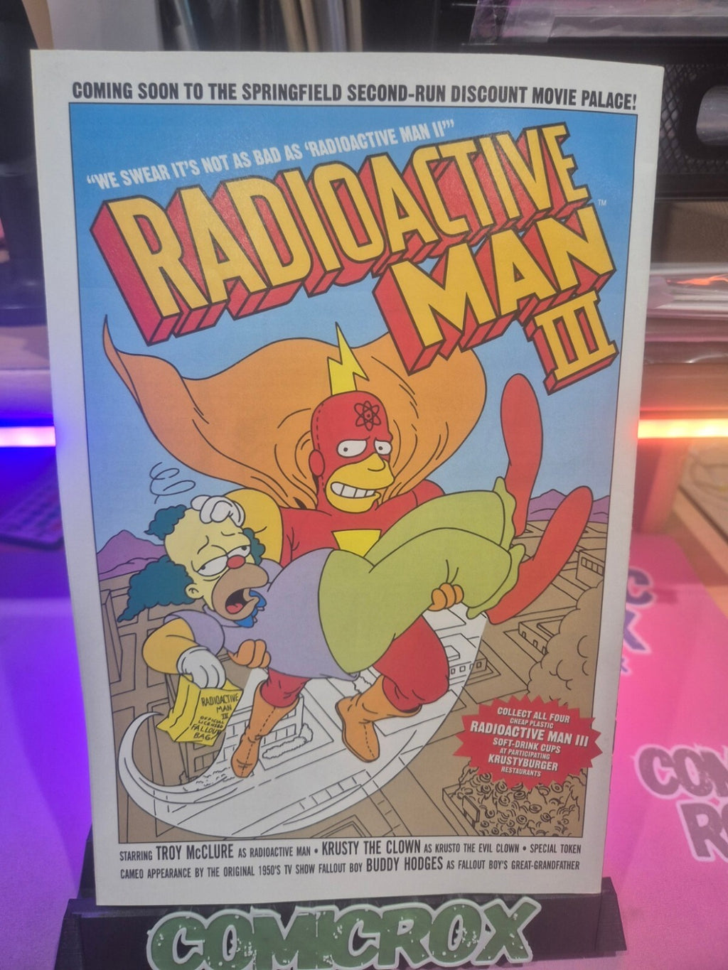 Radioactive Man #412, 1994, Bongo Comics, Trading Card Attached NM+ 9.6/9.8