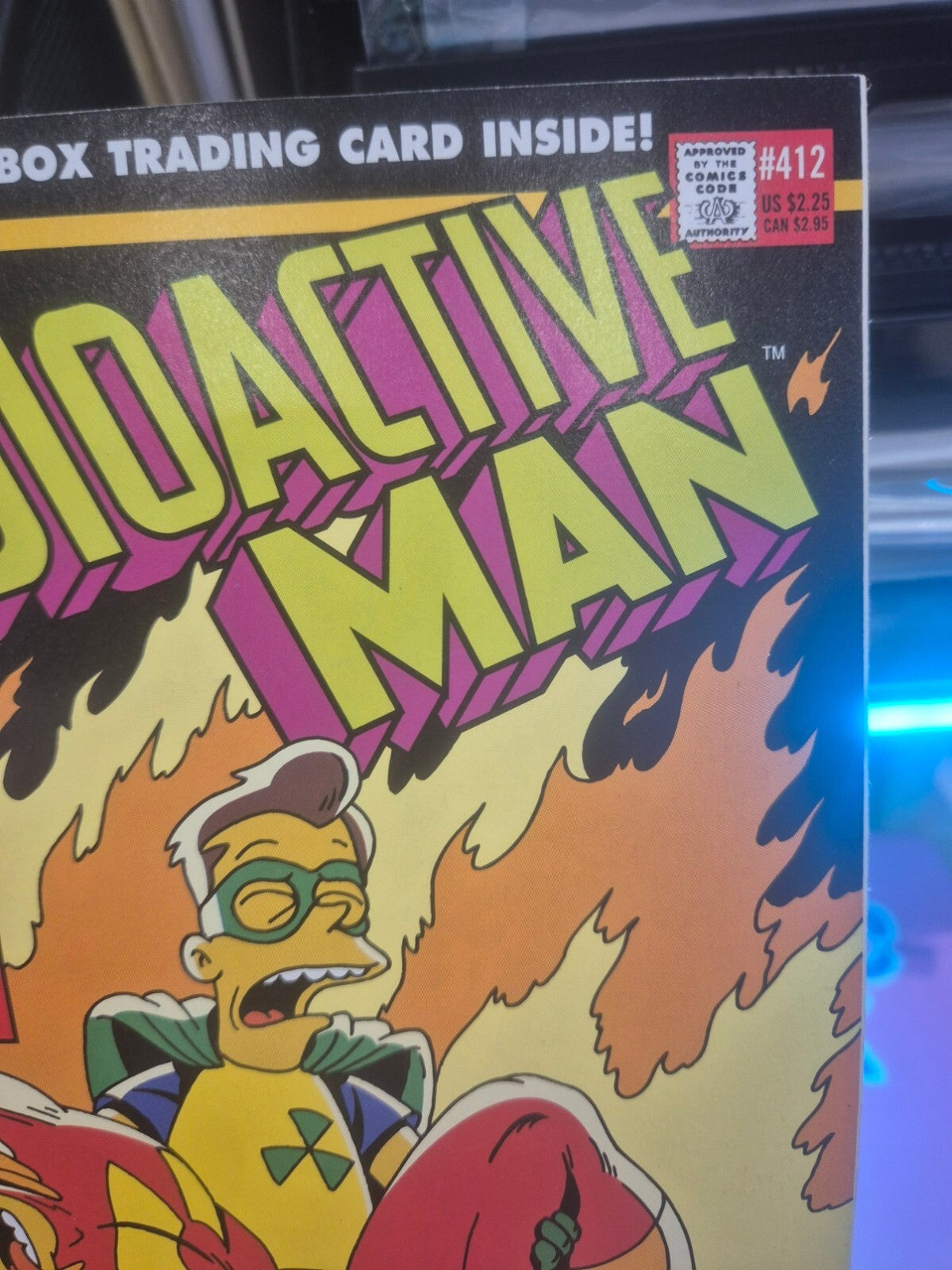 Radioactive Man #412, 1994, Bongo Comics, Trading Card Attached NM+ 9.6/9.8