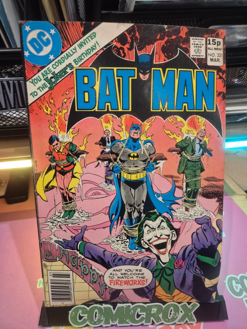 Batman #321, 1980, UK Price Variant, Jokers Birthday, VF/NM- 9.0/9.2