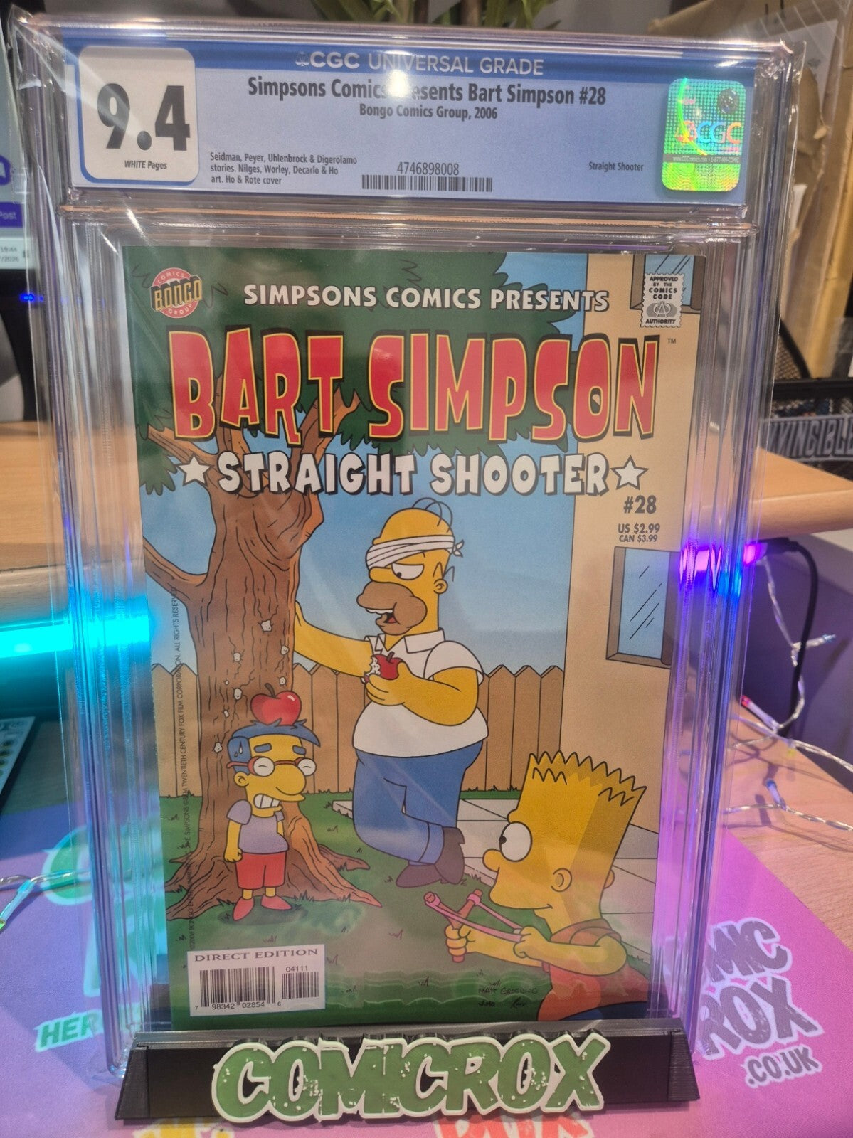 Bart Simpson #28, CGC 9.4, Straight Shooter, Bongo Comics