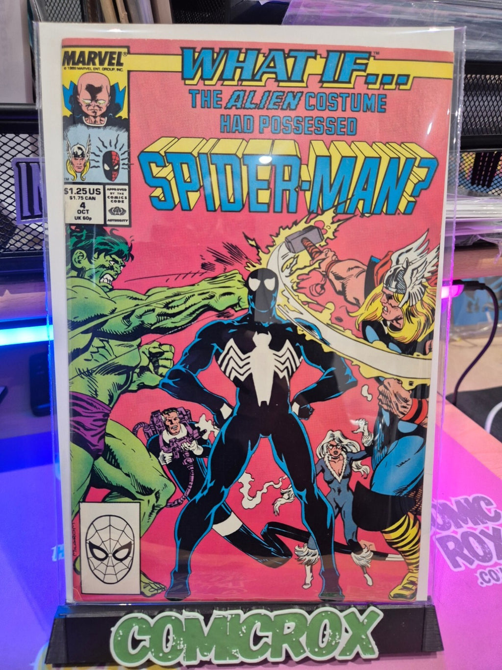 What If #4 (the alien costume had possessed Spider-Man), 1989, VF/NM+