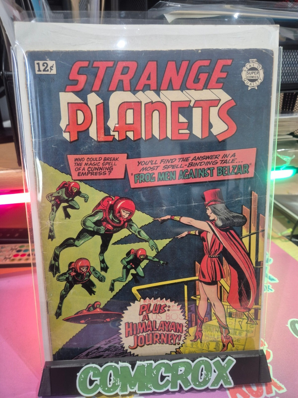 Strange Planets #18, 1964, Key Frogman V Belzar Battle, VG+ or Higher