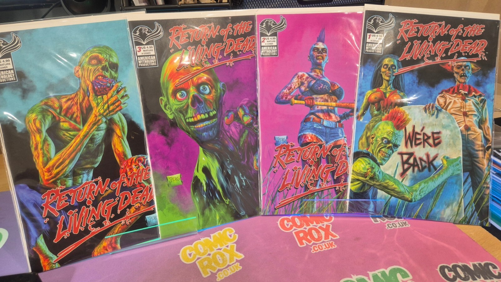 Return of The Living Dead Complete Set #1-4, Mark Spears Variants, NM