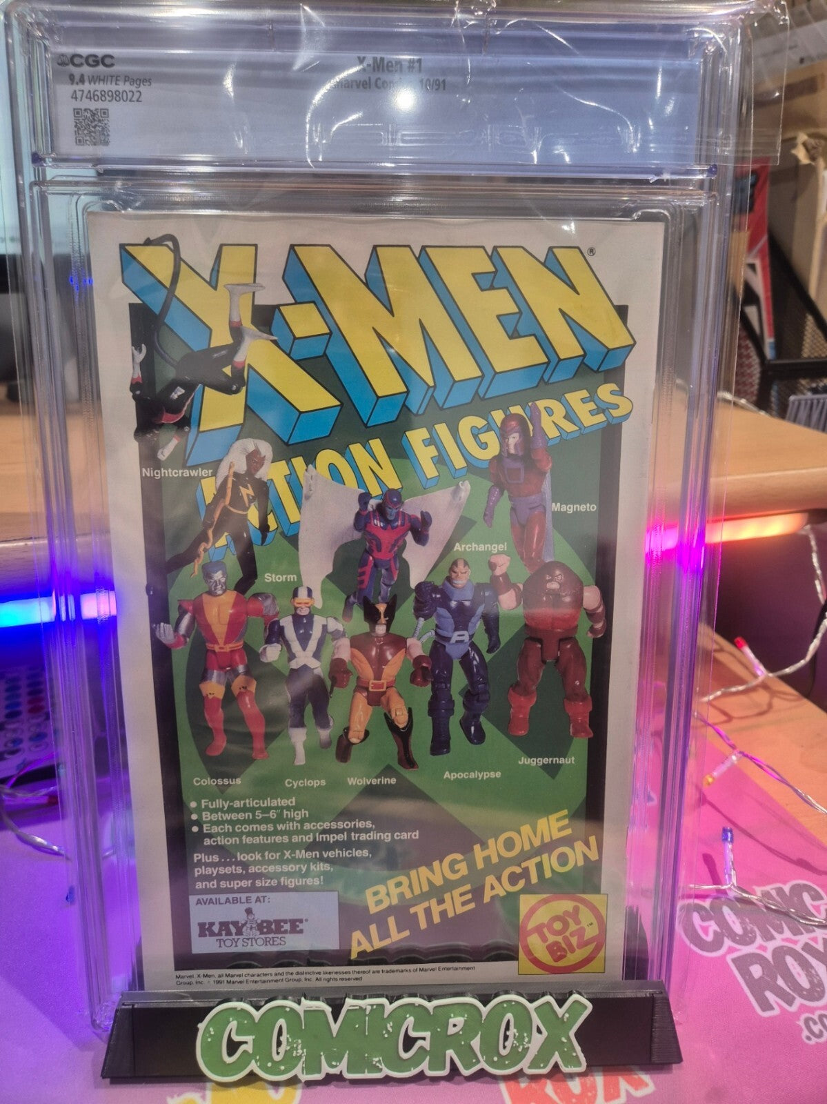 X-Men #1, CGC 9.4, 1991, 1st App The Acolytes, Jim Lee's Gambit/Colossus Cover
