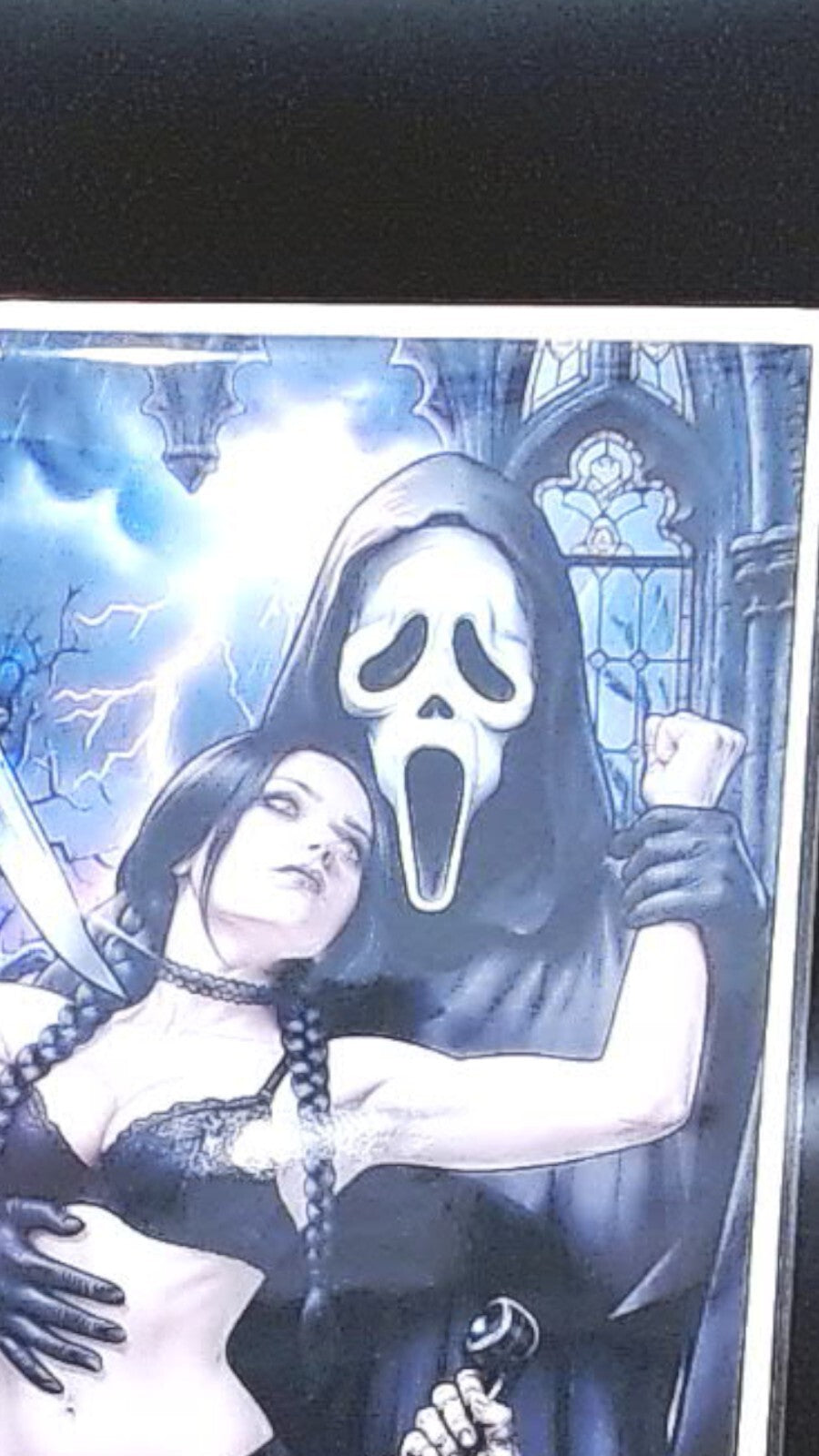 Scream Ghost Face Wednesday Addams Artbook, Ltd only 33, COA  NAUGHTY VARIANT