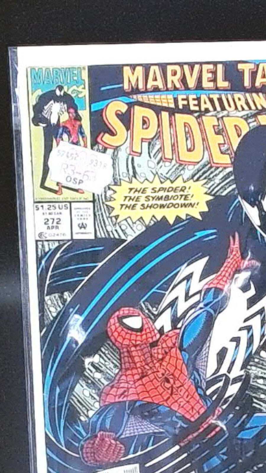 Marvel Tales #272, 1993, Spider-Man, Sticker on Book