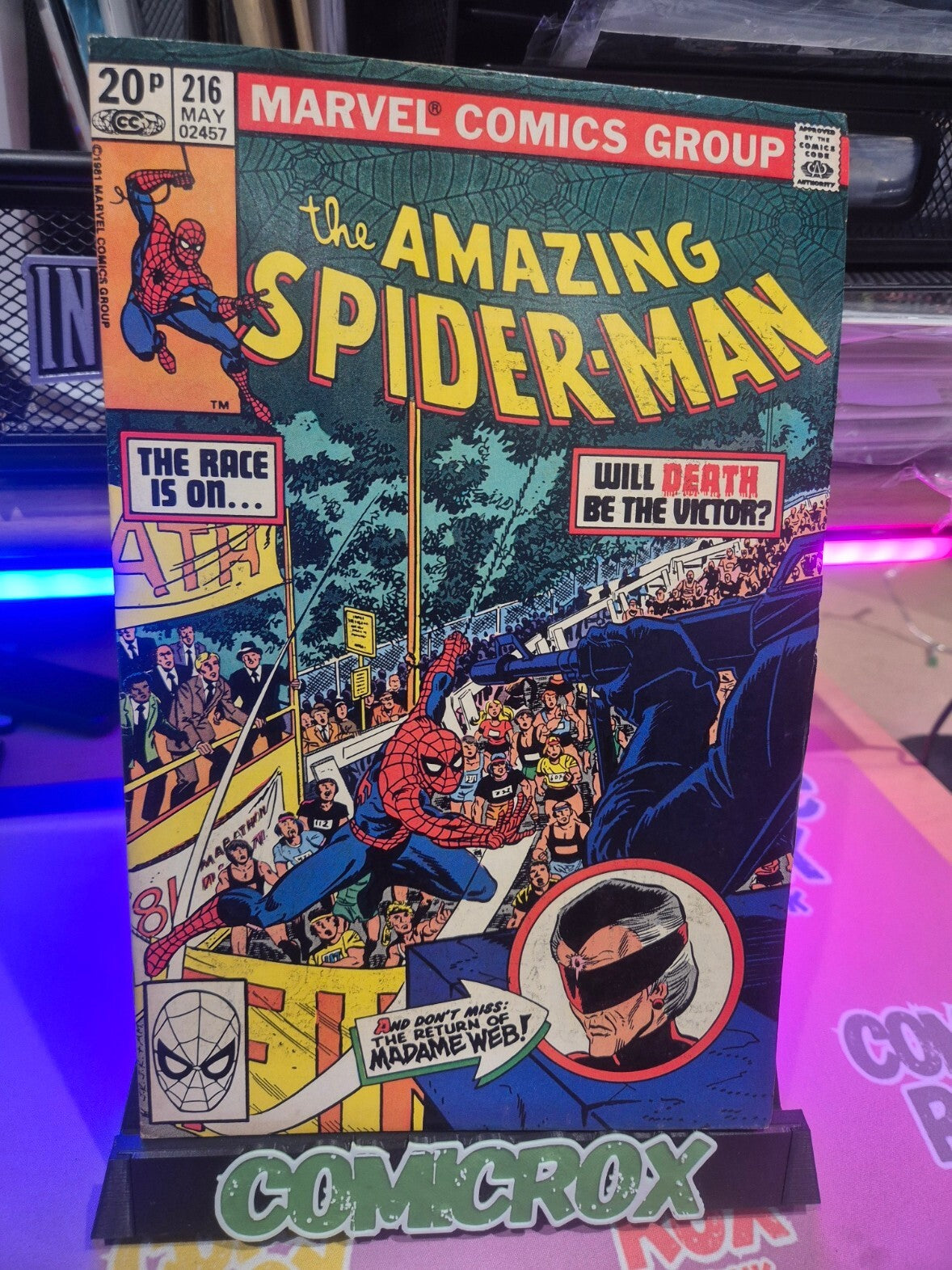 Amazing Spider-Man #216, 1981, 2nd Madame Webb, UK Price Variant, NM- 9.2+