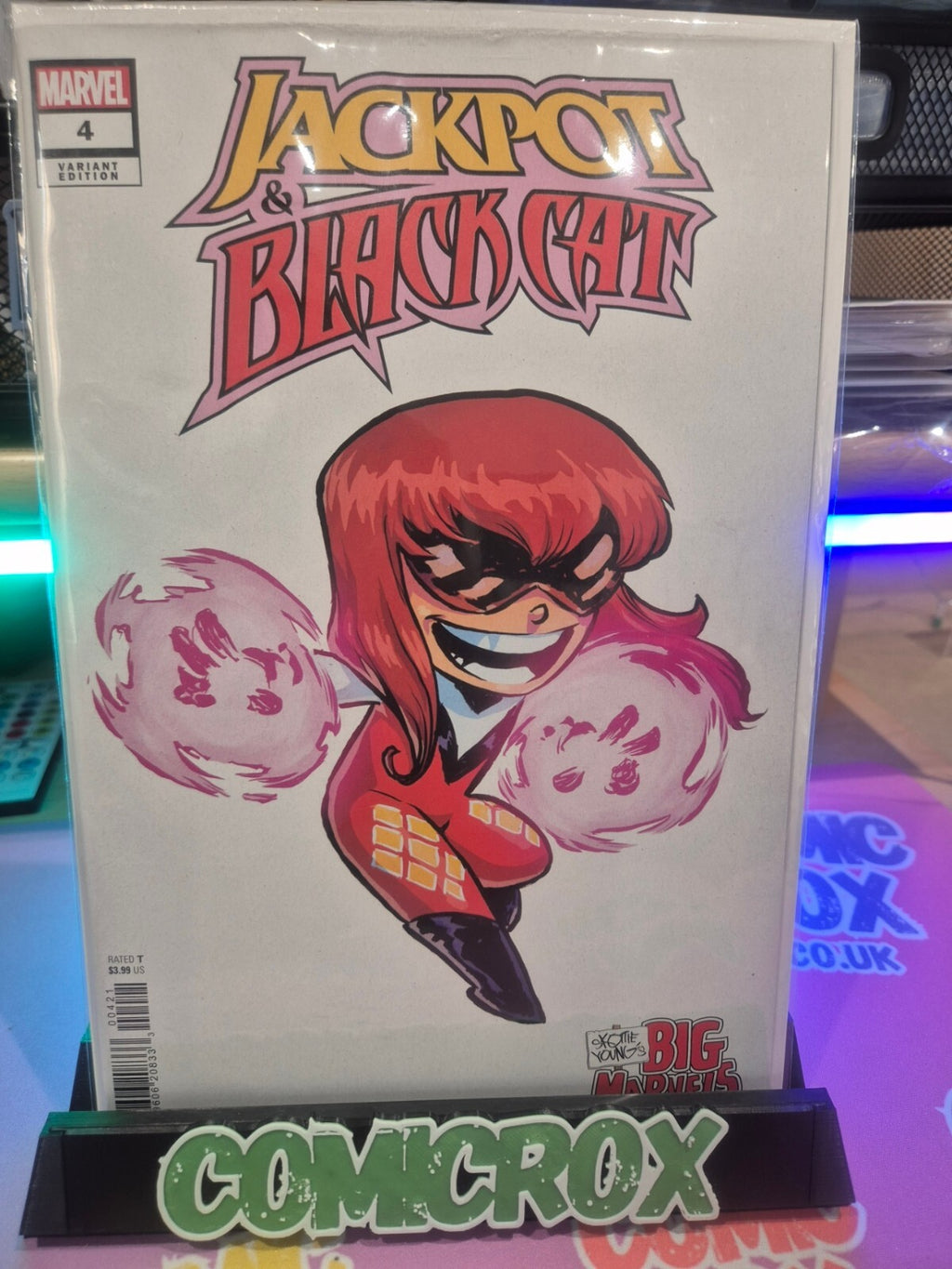 Jackpot & Black Cat #4, 2024, Skottie Young Big Marvels Variant, NM