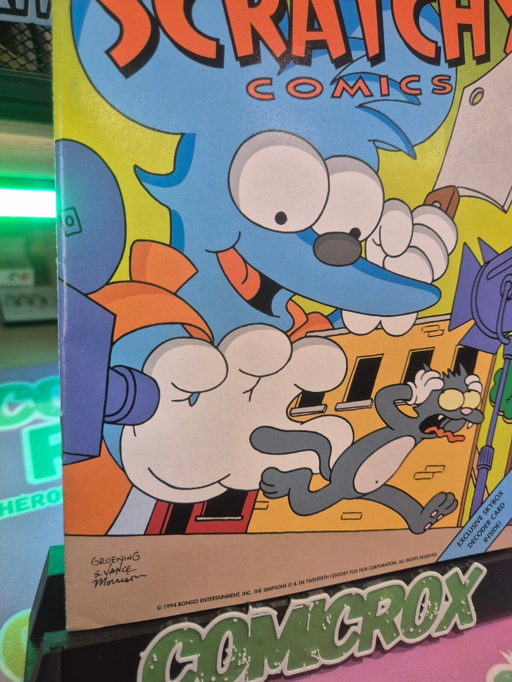 Itchy & Scratchy #3, 1994, Bongo, Trading Cards still attached, 9.2/9.4