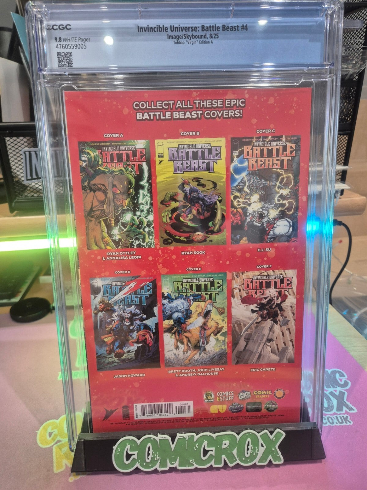 Battle Beast #4, CGC 9.8, Invincible Universe, Talibao Virgin Variant