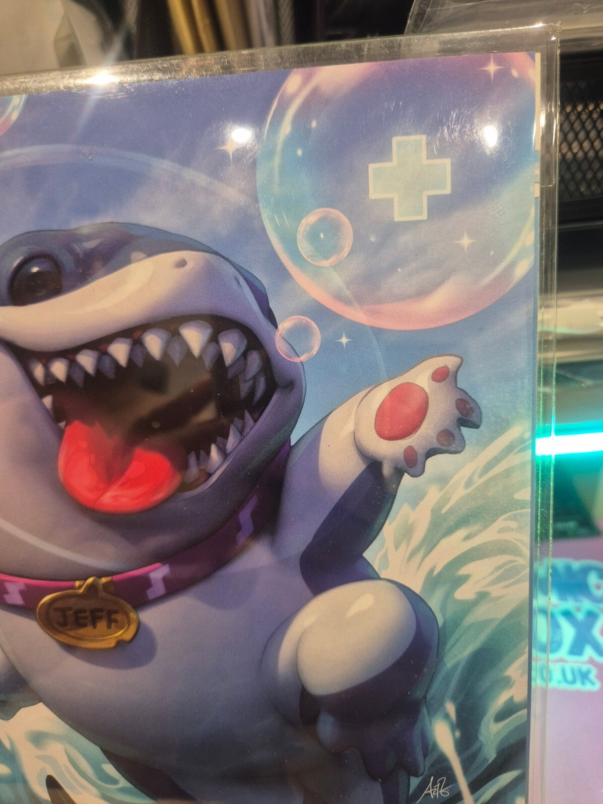 Jeff the Land Shark #1, Artgerm 1:100 Incentive Virgin Variant, NM+ 9.8, Mylar