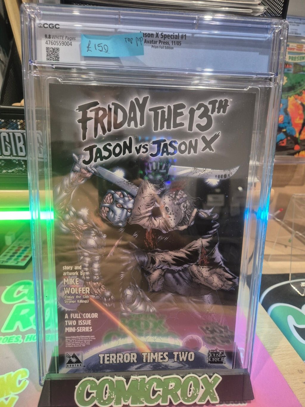 Jason X #1, CGC 9.8 Top Pop! Foil Prism Variant, 2005