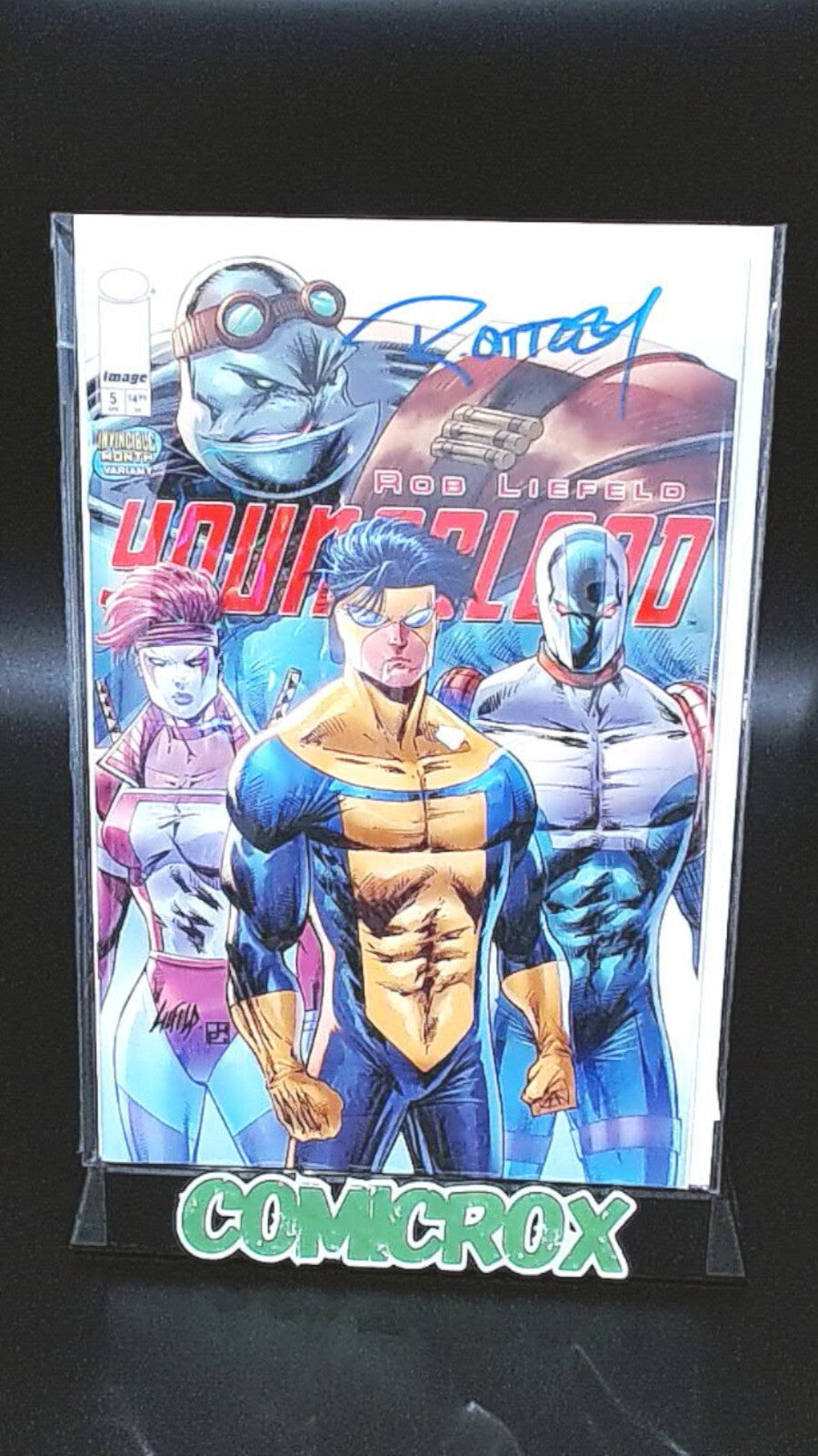 Youngblood #5, Invincible Team-Up Variant, SIGNED BY OTTLEY with COA