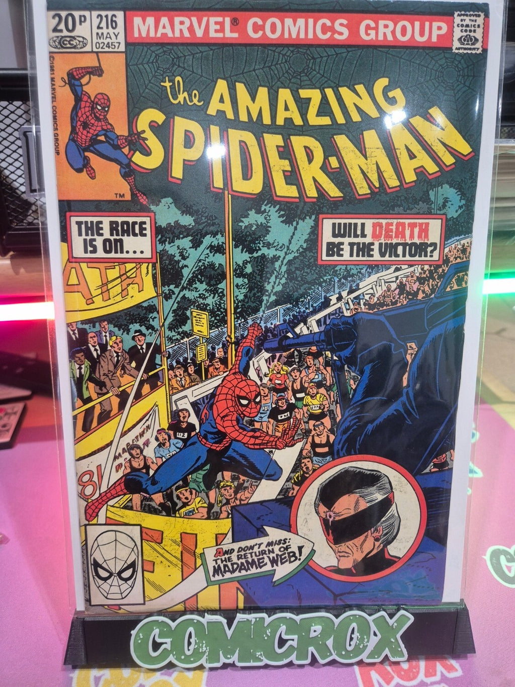 Amazing Spider-Man #216, 1981, 2nd Madame Webb, UK Price Variant, NM- 9.2+