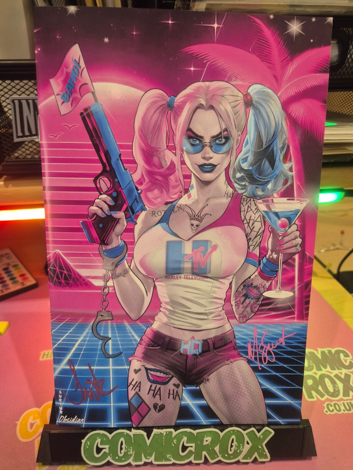 Harley TV (MTV Homage), Fright Weaver Exclusive by Surtur, Double Signed, NM+
