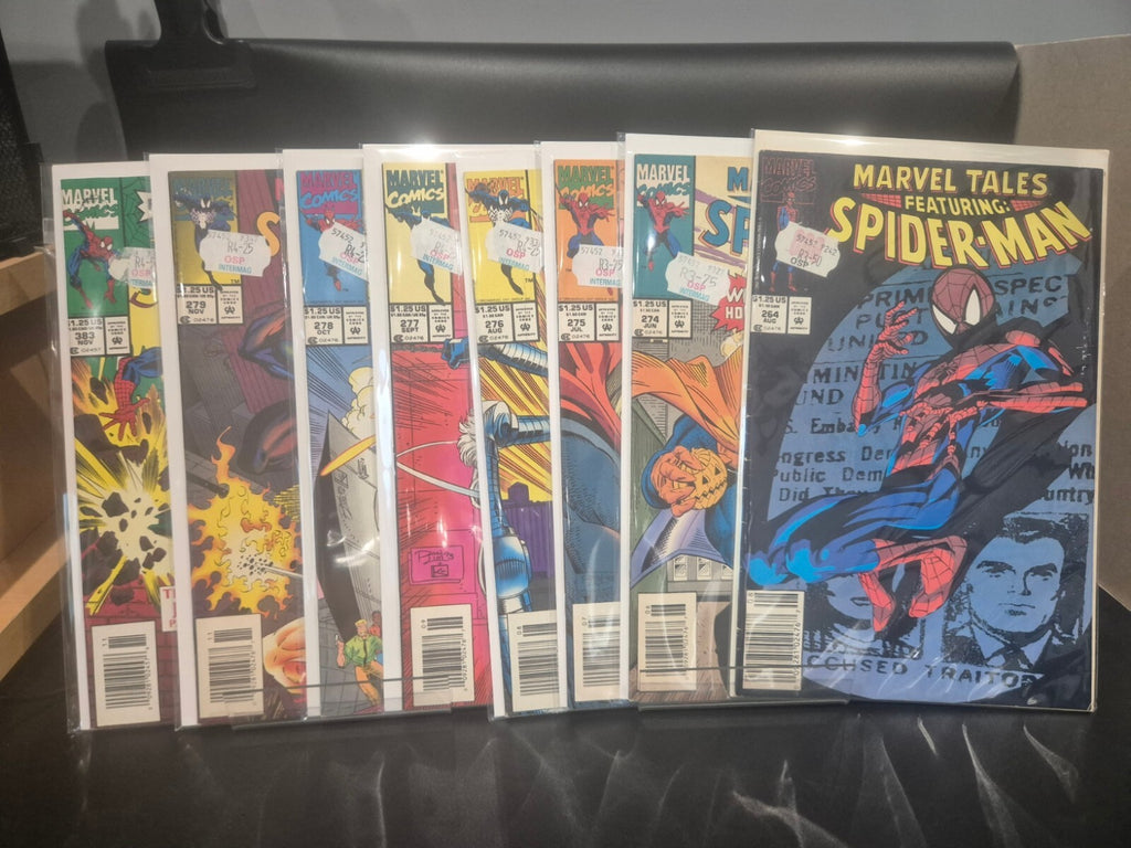 Marvel Tales x7 1991 & Amazing Spider-Man x1 Bundle, Stickers on Covers