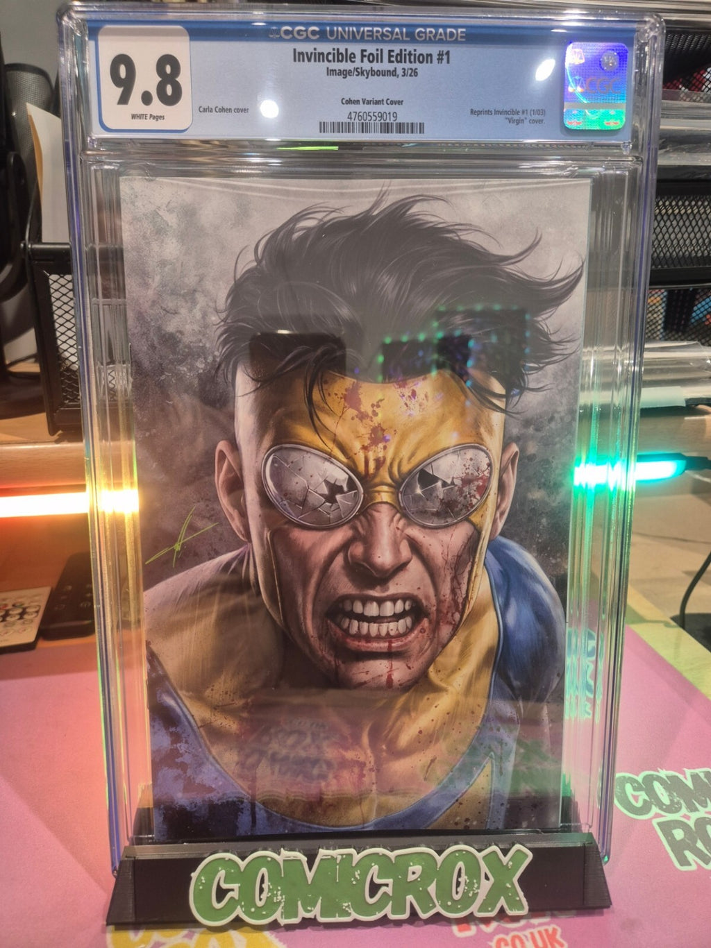 Invincible #1, CGC 9.8, Ltd 1500, Carla Cohen, Megacon Exclusive
