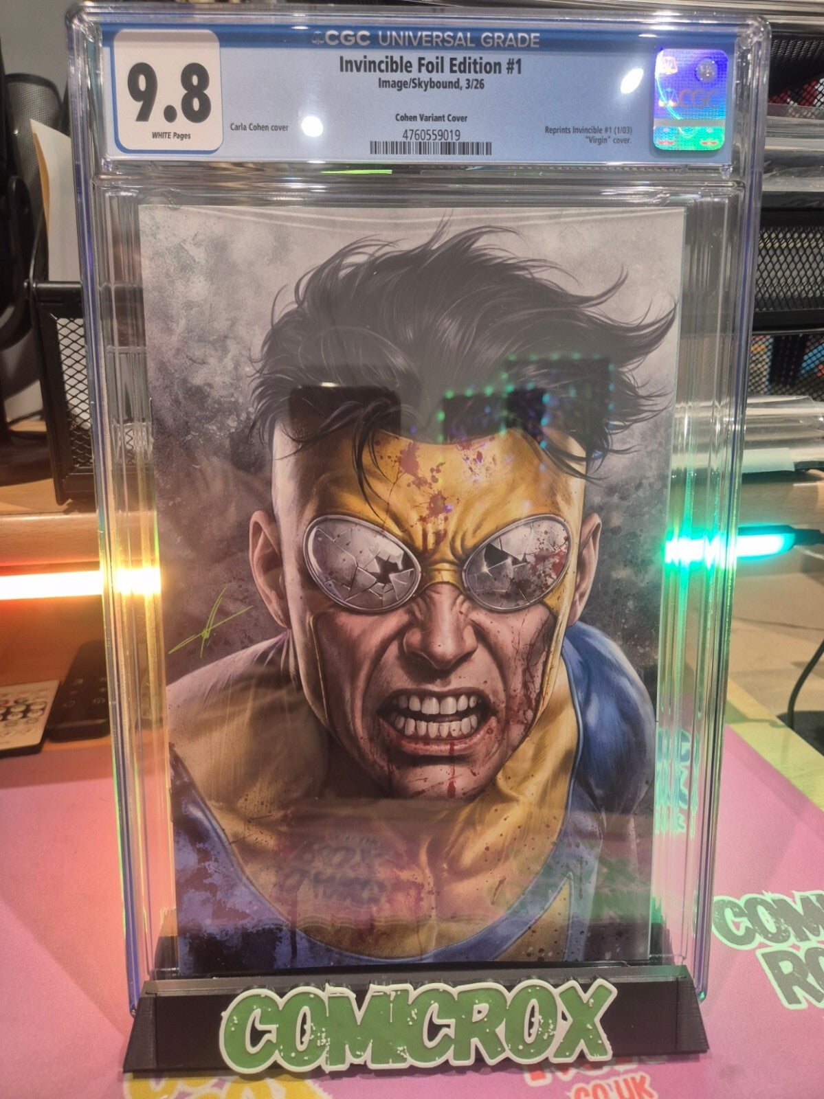 Invincible #1, CGC 9.8, Ltd 1500, Carla Cohen, Megacon Exclusive