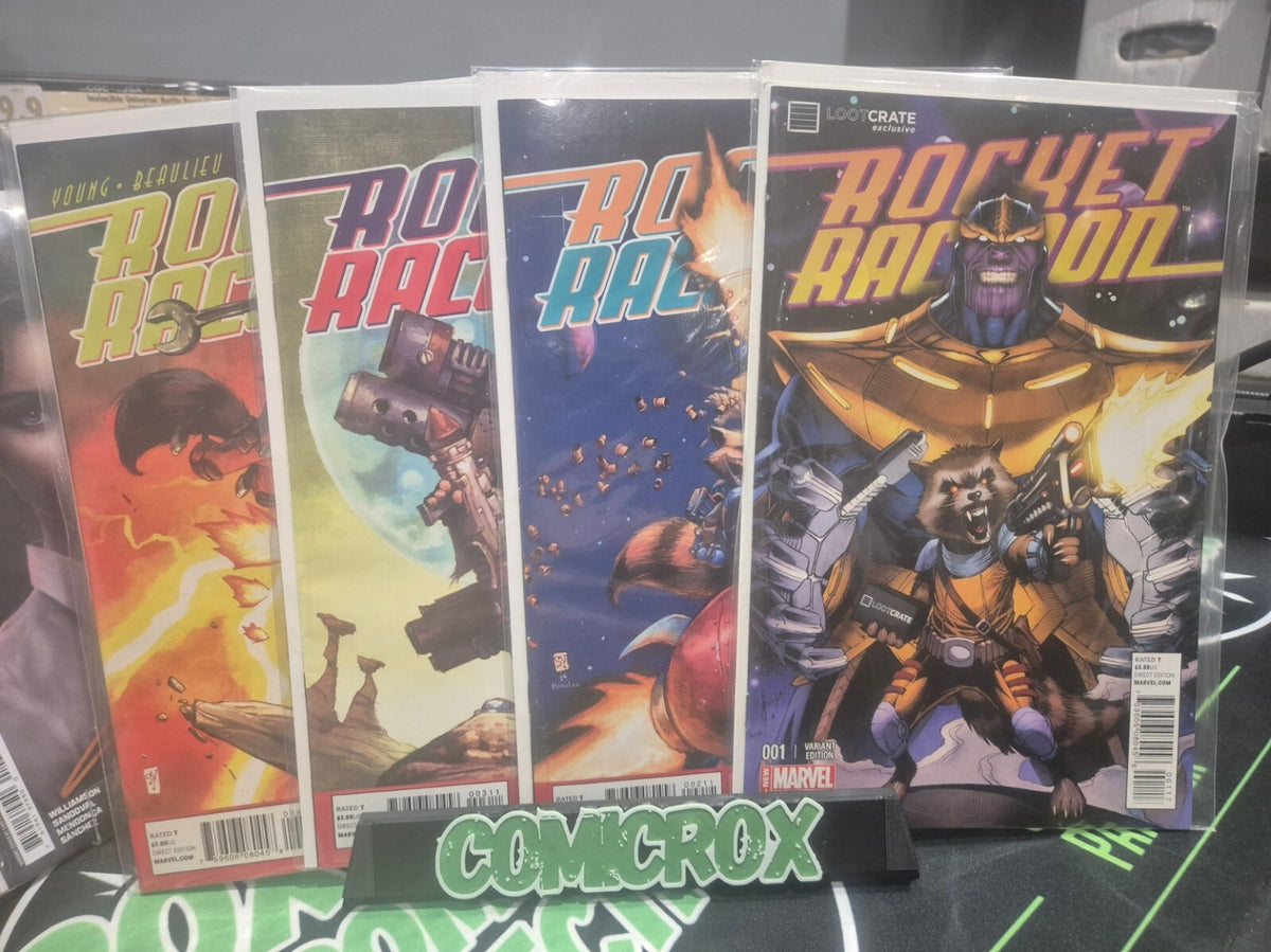 Rocket Raccoon Set, Issues 1-4, 2014, Skottie Young, Dale Keown, NM