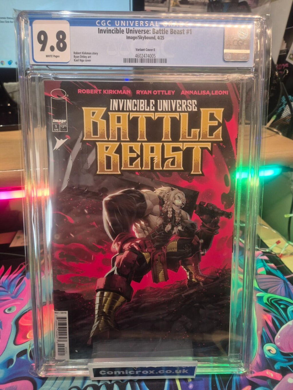 Invincible Universe Battle Beast #1 CGC 9.8, 1:25 Variant Cover by E Kael Ngu
