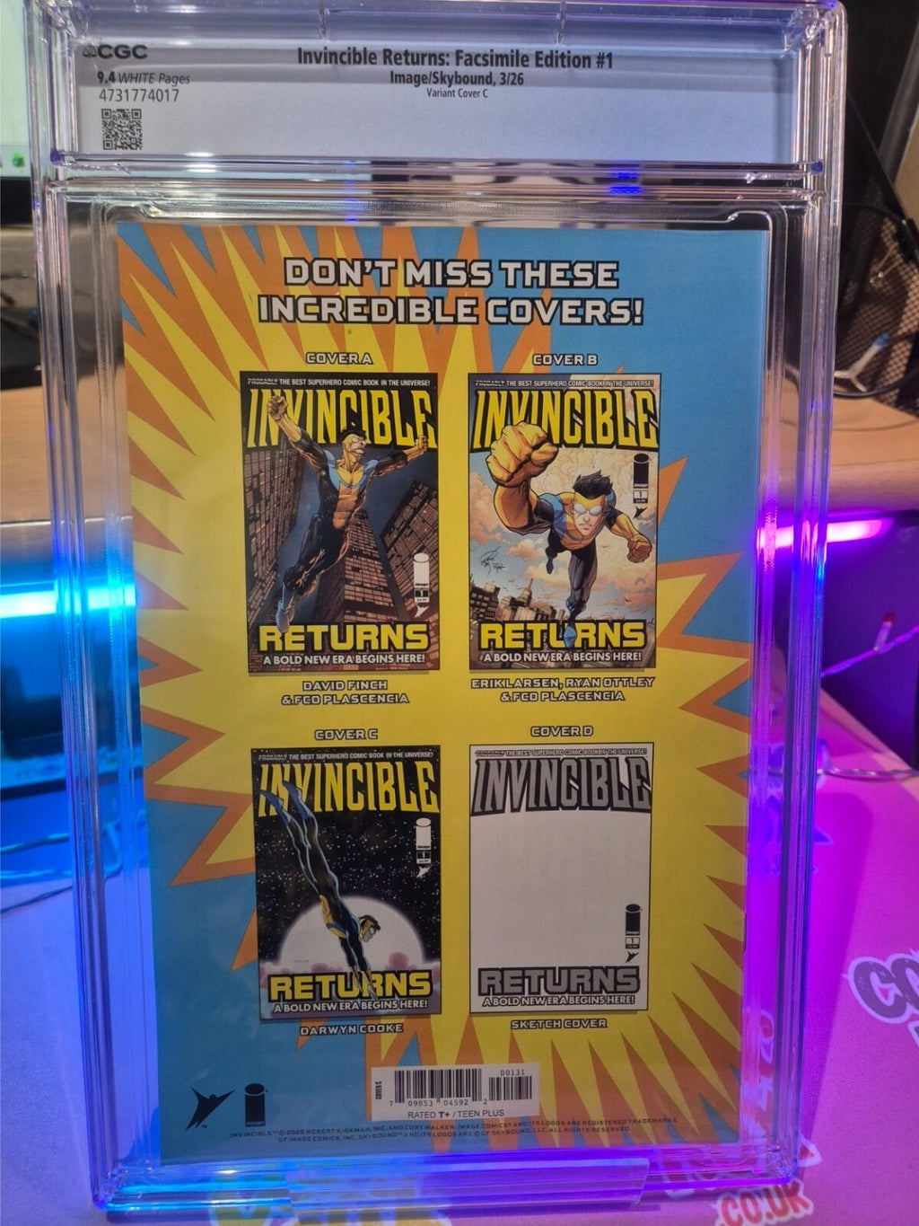 Invincible Returns Facsimile Edition #1 CGC 9.4