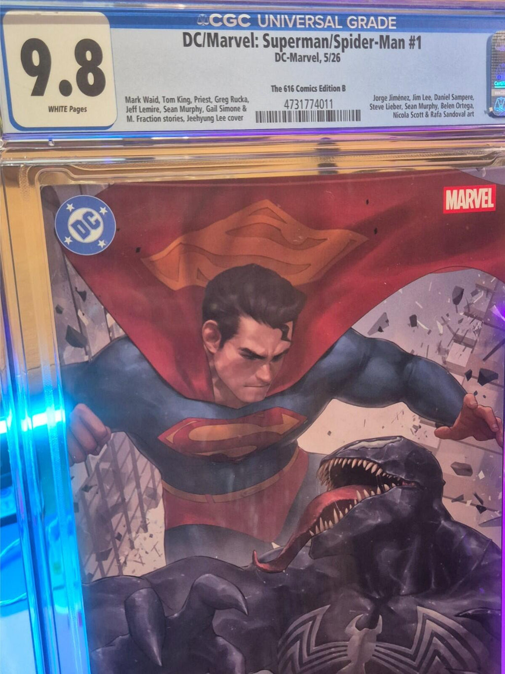 DC / Marvel: Superman / Spider-Man #1 CGC 9.8 JeeHyung Lee Exclusive Virgin Var