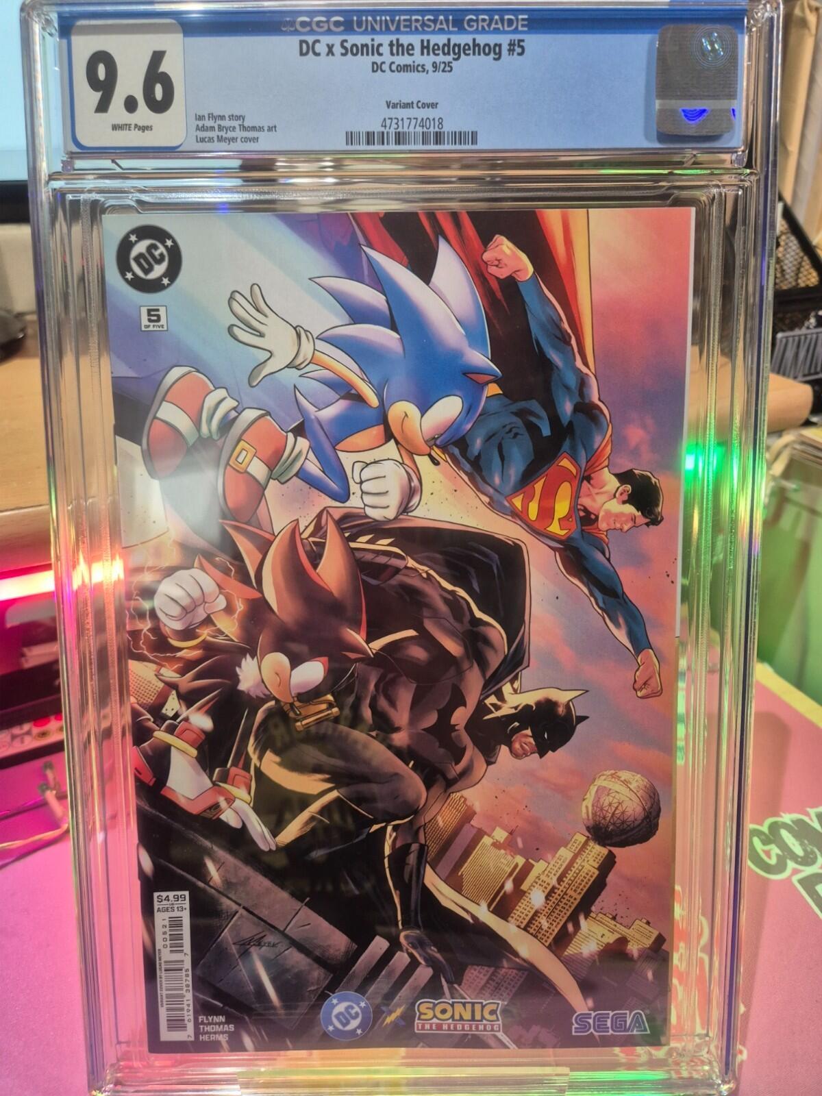 DC X Sonic The Hedgehog #4 CGC 9.6, Daniele Di Nicuolo Variant
