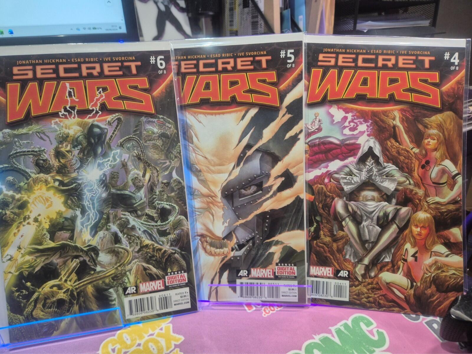 Secret Wars #0-9, Alex Ross & Hickman, 2015 Marvel Comics Complete Set, All NM