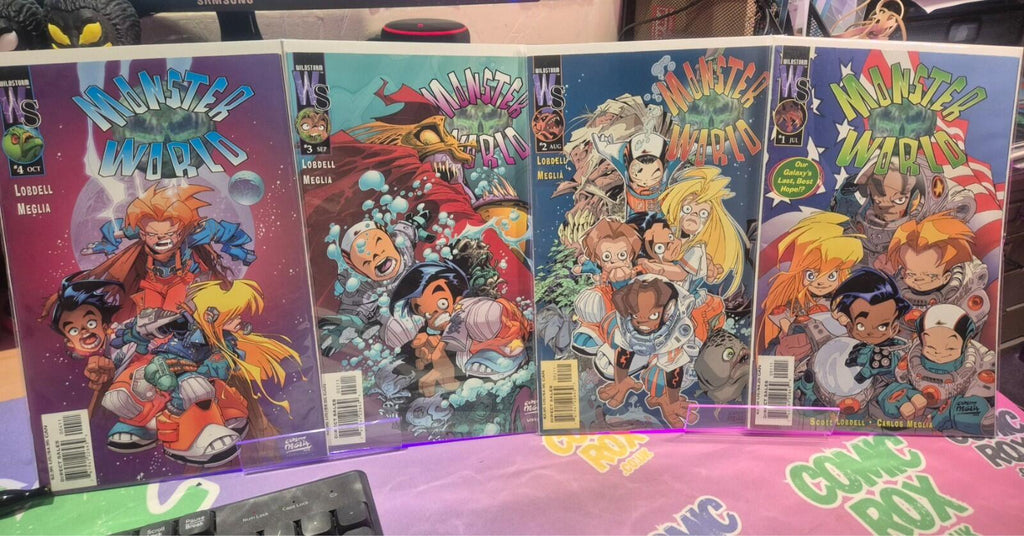 MONSTER WORLD #1-4 Complete Set, DC/Wildstorm Comics 2001, VF/NM