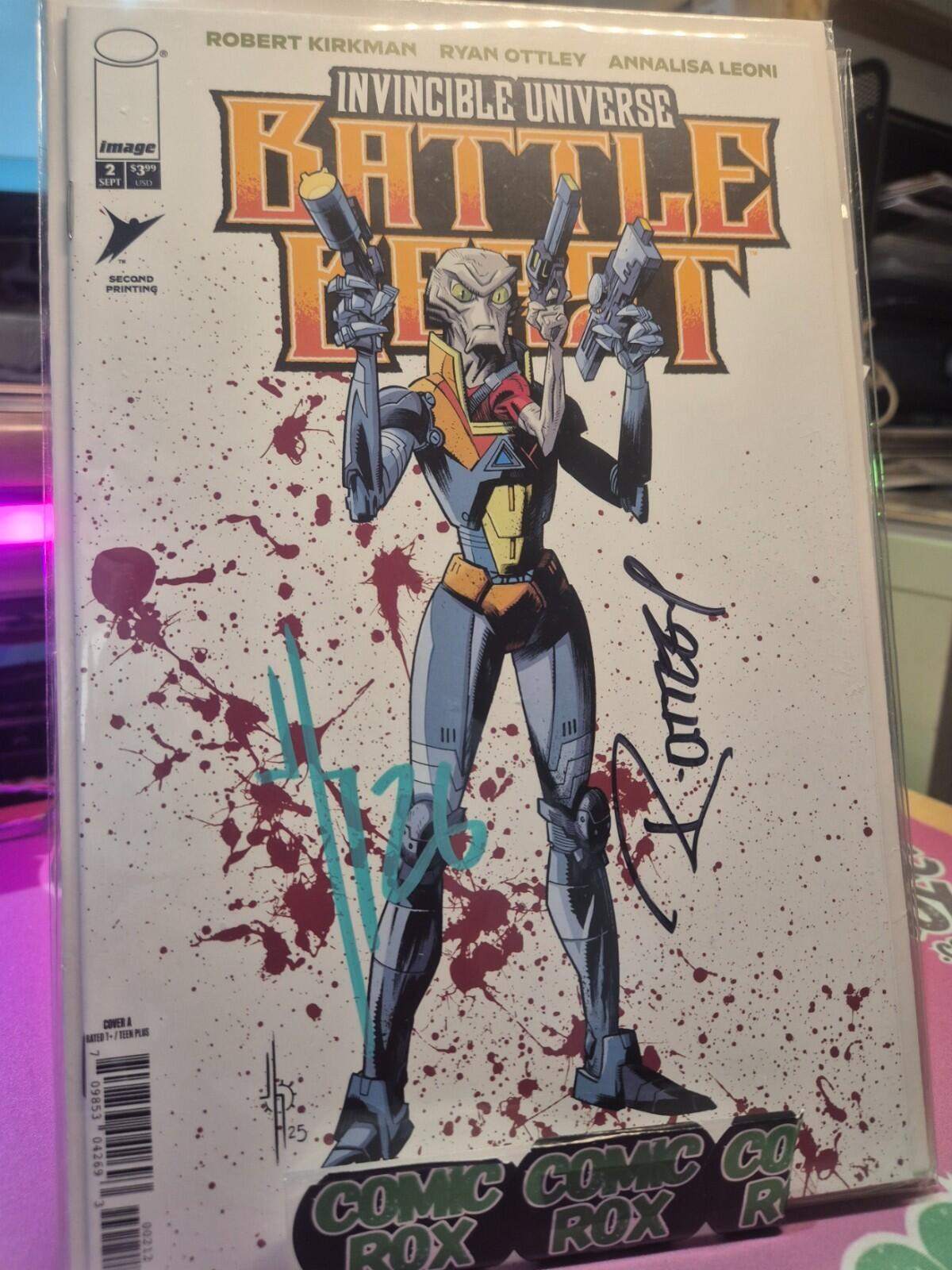 Battle Beast #2, 2nd Print, 2x Signed Howard & Ottley COA, NM
