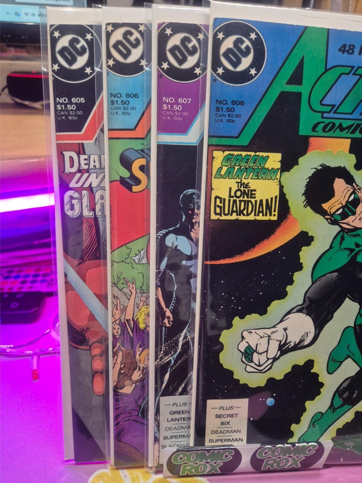 Action Comics #605, 606, 607, 608 (DC 1988) 4x issues. All High Grade